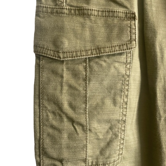 Lands End high rise straight leg army green cargo jogger pants size 12 - Picture 6 of 10